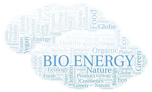 Bio Energi Word Cloud Wordcloud Gjorda Med Endast Text — Stockfoto