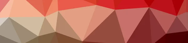 Illustration of abstract low poly red banner background