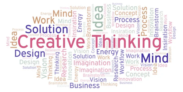 Creative Thinking Word Cloud Made Text Only — Stock Photo, Image