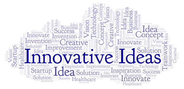 Ideias Inovadoras Nuvem Palavras Feitas Apenas Com Texto — Fotografia de Stock