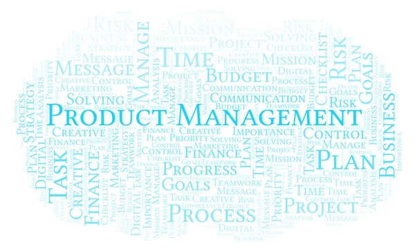 Product Management Word Cloud Made Text Only — Stock Photo, Image