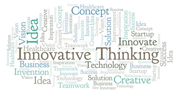 Innovative Thinking Word Cloud Made Text Only — Stock Photo, Image