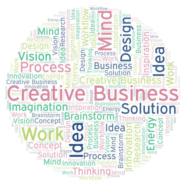 Creative Business Nuvem Palavras Feita Apenas Com Texto — Fotografia de Stock