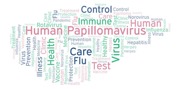 Human Papillomavirus word cloud, made with text only — Stock Image Human Papillomavirus Word Cloud Made Text Only Royalty Free Stock Images
