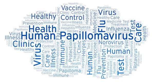 Human Papillomavirus word cloud, made with text only — Stock Image Human Papillomavirus Word Cloud Made Text Only Stock Photo