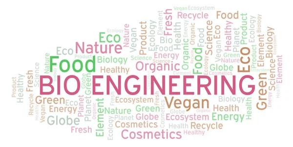 Nube Palabras Ingeniería Bio Wordcloud Hecho Solo Con Texto — Foto de Stock