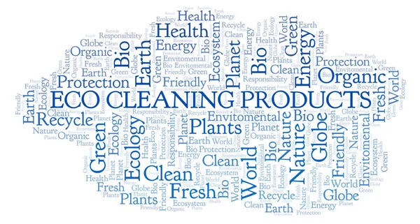 Eco Produtos Limpeza Nuvem Palavras Wordcloud Feito Apenas Com Texto — Fotografia de Stock