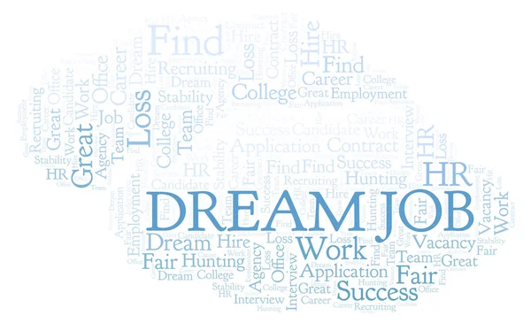 Dream Job Word Cloud Wordcloud Made Text Only — Stock Photo, Image