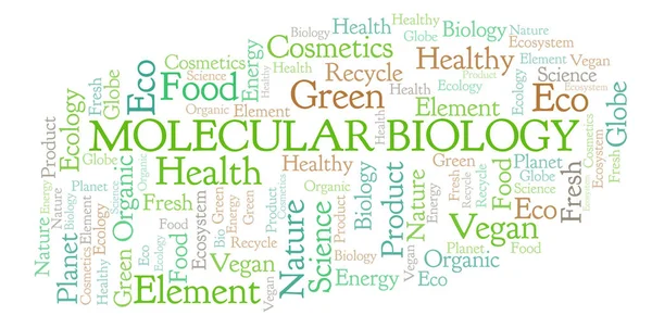 Molekylär Biologi Word Cloud Wordcloud Gjorda Med Endast Text — Stockfoto