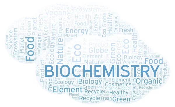 Nuvem Palavras Bioquímicas Wordcloud Feito Apenas Com Texto — Fotografia de Stock