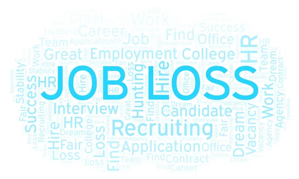 Job Loss word cloud. Wordcloud made with text only.