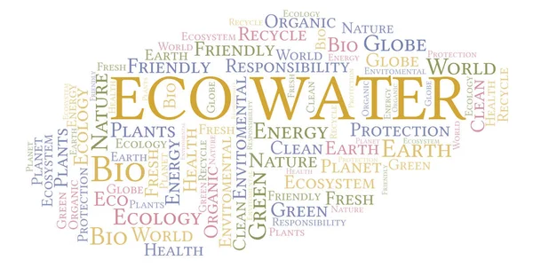 Nuvem Palavras Eco Water Wordcloud Feito Apenas Com Texto — Fotografia de Stock