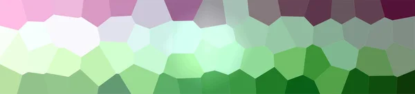 Illustration of green and red big hexagon background, abstract paint