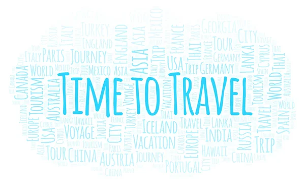 Time Travel Word Cloud Wordcloud Made Text Only — Stock Photo, Image