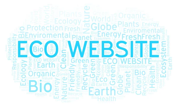 Nuvem Palavras Eco Website Wordcloud Feito Apenas Com Texto — Fotografia de Stock