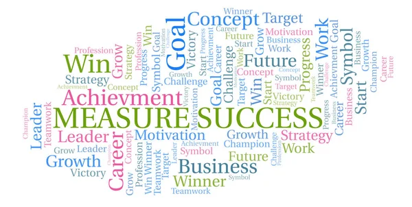 Measure Success word cloud. Wordcloud made with text only.