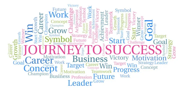 Journey Success Word Cloud Wordcloud Made Text Only — Stock Photo, Image