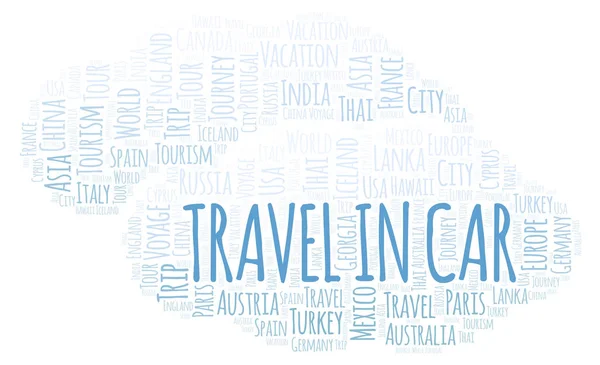 Travel Car Nuvem Palavras Wordcloud Feito Apenas Com Texto — Fotografia de Stock