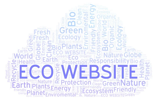 Eco Website Word Cloud Wordcloud Fait Avec Texte Seulement — Photo