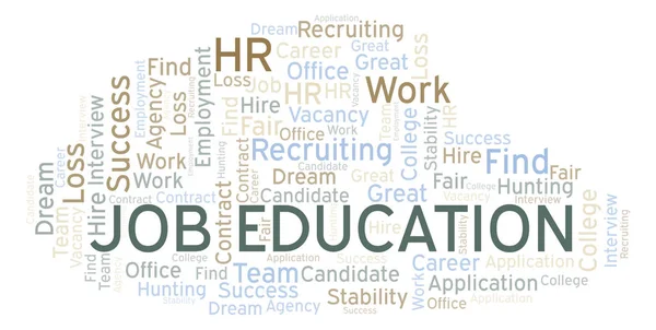 Job Education Mot Nuage Wordcloud Fait Avec Texte Seulement — Photo