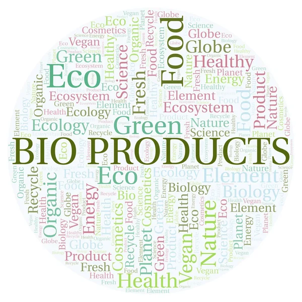 Облако Слов Bio Products Wordcloud Made Text Only — стоковое фото