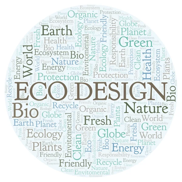 Nuvem Palavras Eco Design Wordcloud Feito Apenas Com Texto — Fotografia de Stock