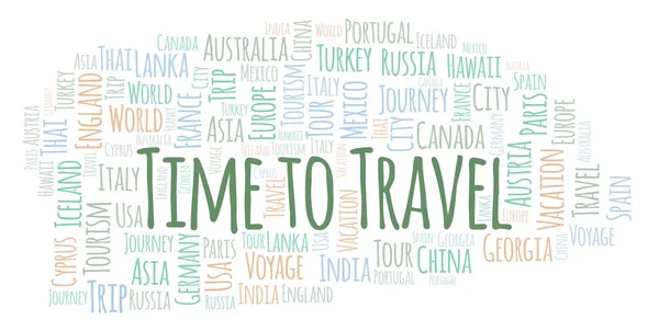 Time Travel Word Cloud Wordcloud Made Text Only — Stock Photo, Image