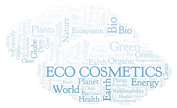 Eco Cosmetics word cloud. Wordcloud made with text only.