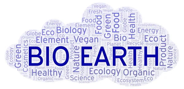 Nuvem Palavras Bio Earth Wordcloud Feito Apenas Com Texto — Fotografia de Stock