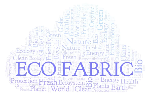 Eco Tela Palabra Nube Wordcloud Hecho Solo Con Texto —  Fotos de Stock