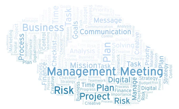 Management Meeting Word Cloud Nur Mit Text — Stockfoto