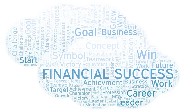 Financial Success Word Cloud Wordcloud Fait Avec Texte Seulement — Photo