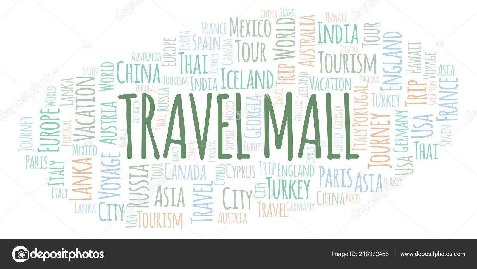 travel mall word cloud wordcloud made text only stock mall word