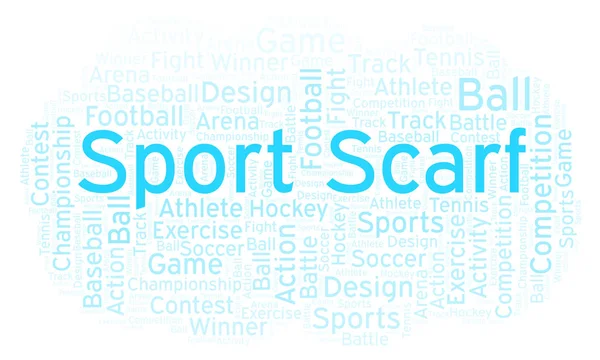 Sport Scarf word cloud. Made with text only.