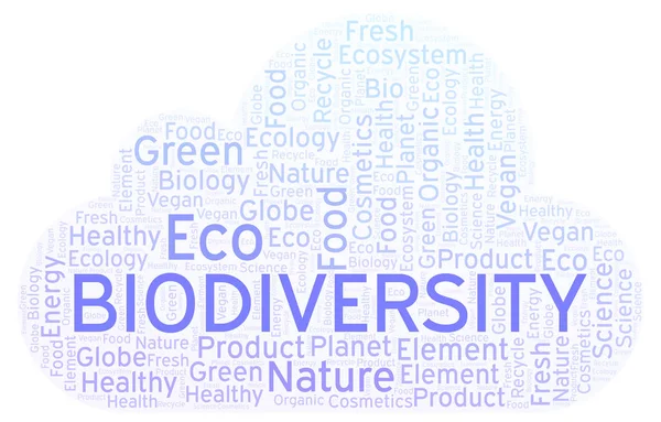Nuvem Palavras Biodiversidade Wordcloud Feito Apenas Com Texto — Fotografia de Stock