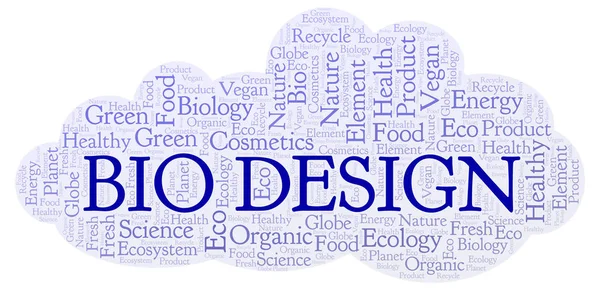 Bio Design Parola Nuvola Wordcloud Realizzato Solo Con Testo — Foto Stock