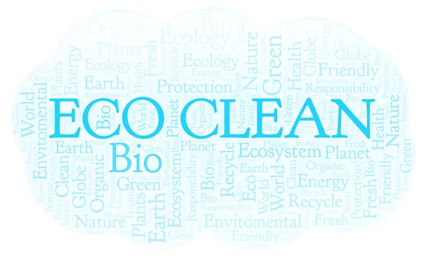 Σύννεφο Λέξεων Eco Clean Wordcloud Γίνεται Κείμενο Μόνο — Φωτογραφία Αρχείου