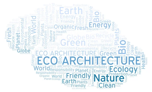Eco Architecture Nuage Mots Wordcloud Fait Avec Texte Seulement — Photo