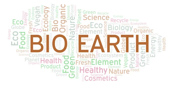 Nuvem Palavras Bio Earth Wordcloud Feito Apenas Com Texto — Fotografia de Stock