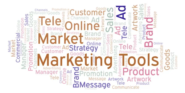 Word cloud with text Marketing Tools. Wordcloud made with text only.