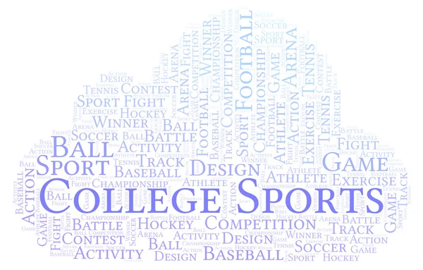 College Sports Word Cloud Made Text Only — Stock Photo, Image