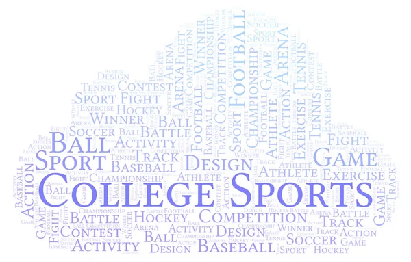 College Sports Nuage Mots Fait Avec Texte Seulement — Photo