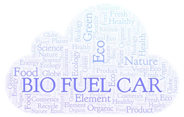 Bio Fuel Bil Word Cloud Wordcloud Gjorda Med Endast Text — Stockfoto