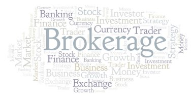 Komisyonculuk kelime bulutu. Yalnızca metin ile yapılan Wordcloud.