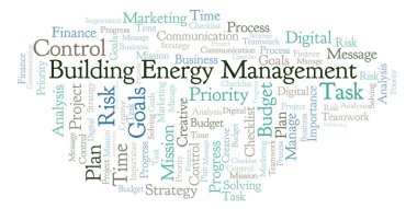 Bina enerji yönetimi word bulut, yalnızca metin ile yapılan