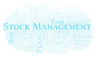 Yalnızca metin ile yapılan stok yönetimi kelime bulutu