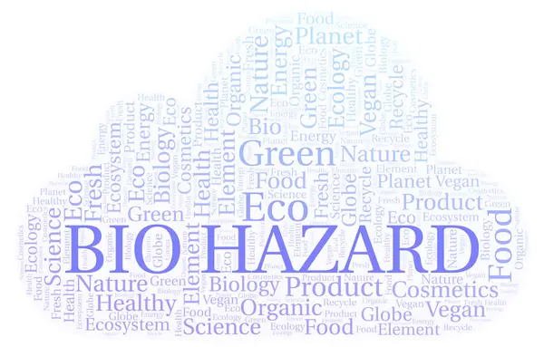 Nube Palabras Bio Hazard Wordcloud Hecho Solo Con Texto —  Fotos de Stock