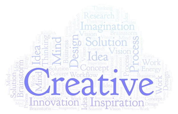 Creative Word Cloud Made Text Only — Stock Photo, Image
