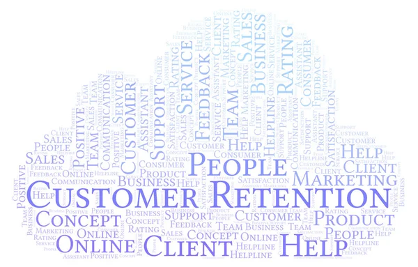 Customer Retention Word Cloud Realizzato Solo Con Testo — Foto Stock