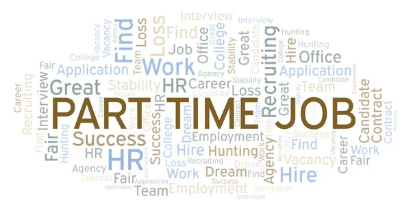 Part Time Job word cloud. Wordcloud made with text only.